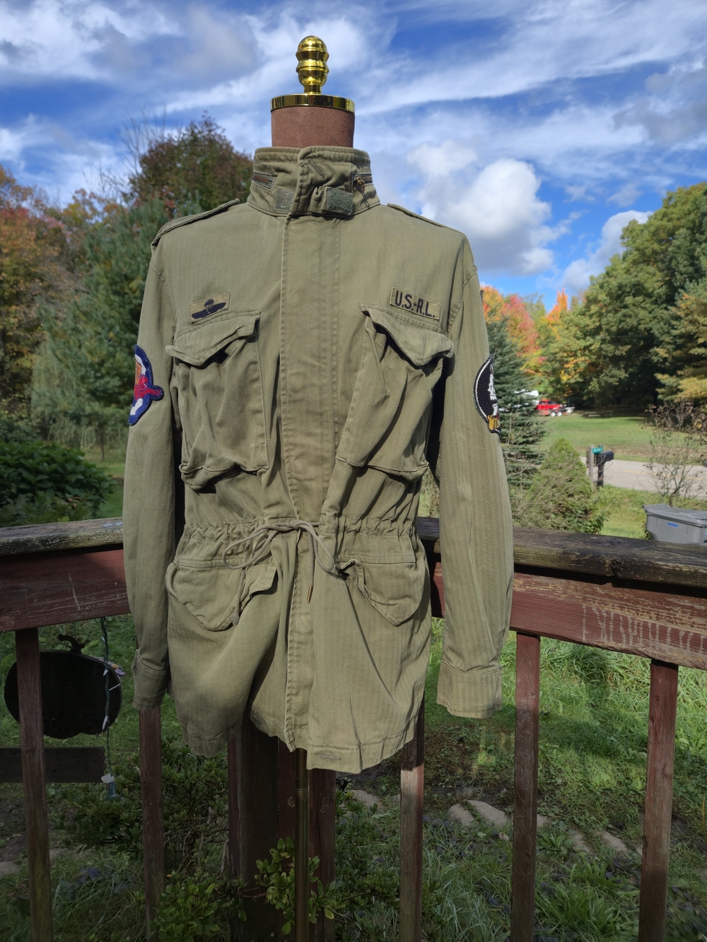 RRL. XL HERRINGBONE TWILL M65 JACKET 44 /46 EXCELLENT